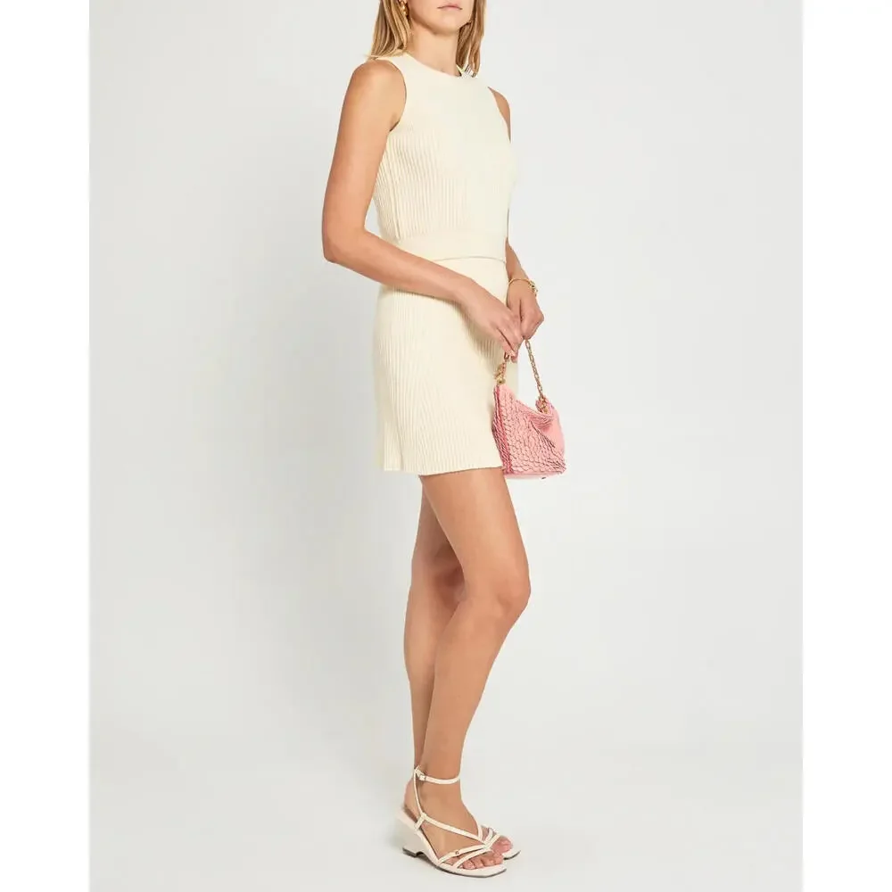 NEW, Reformation Kate Cotton Knit Two Piece in Gossamer Size XL #MD1087 - Picture 10 of 11